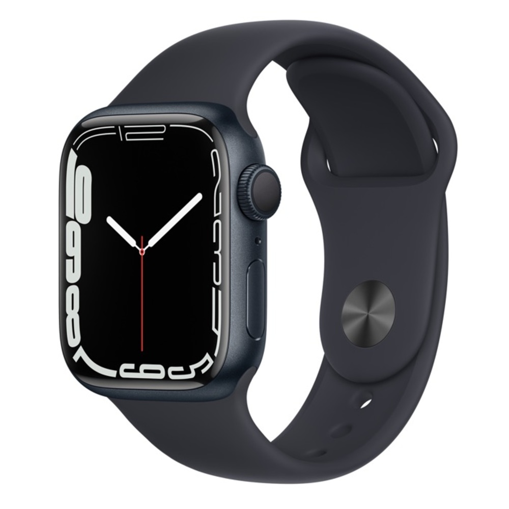 Apple Watch Series 7 GPS, 41 mm Midnight Aluminium Case with MidnightBand
